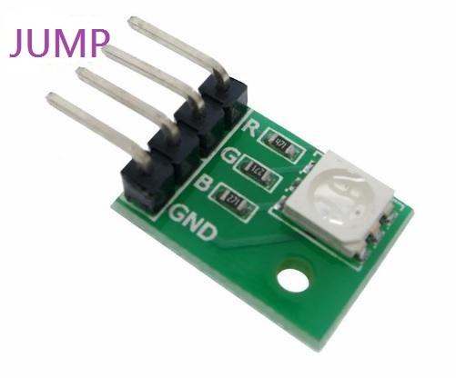 【JUMP578】RGB全彩 高亮 5050 SMD 貼片 超薄 LED 綠色PCB版 全彩發光二極體 模組 Ardui