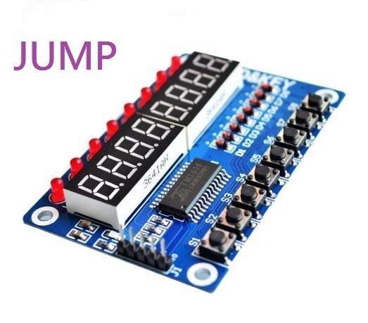 【JUMP579】 TM1638 按鍵型數位LED 模組 數碼管LED顯示器 8位元數碼管 Arduino 可【有現貨】
