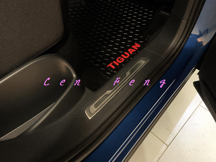 涔峰ＣＦ☆(霧銀後門)福斯VW New Tiguan 內迎賓踏板 後門內門檻條 不鏽鋼踏板 後門檻踏板 防刮飾板