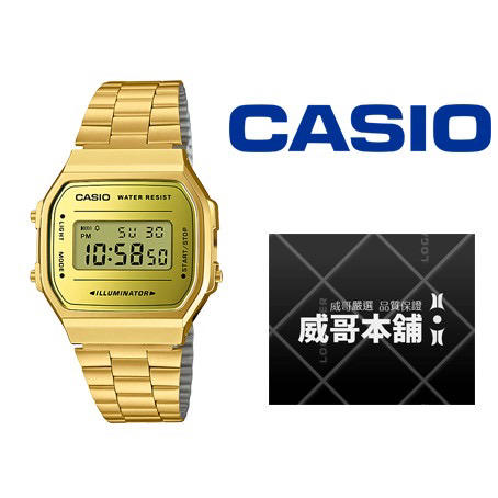 【威哥本舖】Casio台灣原廠公司貨 A168WEGM-9 冷光照明復刻版 A168WEGM