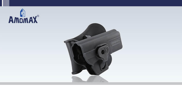 【阿爾斯工坊】AMOMAX 硬殼槍套 快拔槍套 適用於G17/18/34/35 黑色-AM-GAG