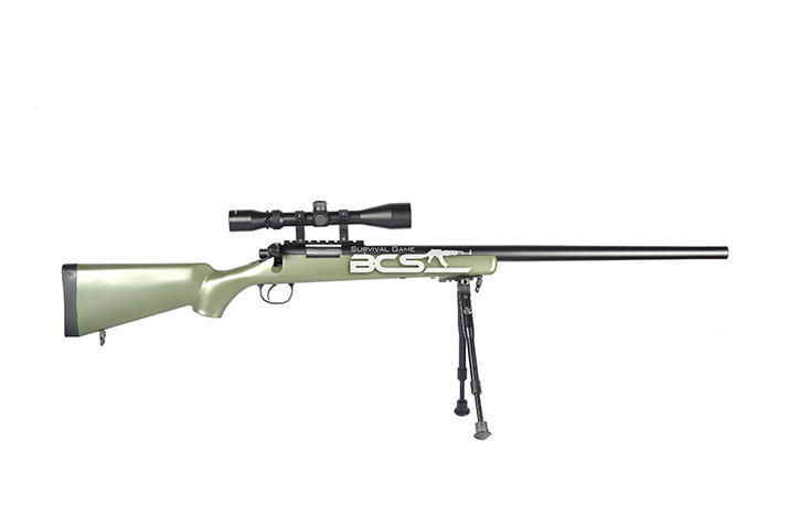 【阿爾斯工坊】綠色~WELL MB03 手拉空氣狙擊槍 豪華版 贈3-9*40狙擊鏡+快拆伸縮腳-WLAMB03GB