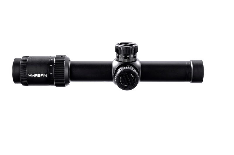 【BCS】HWASAN 1.2-6X24 FFP 高抗震 防水 狙擊鏡 瞄具 瞄準鏡付夾具-HSSP-16