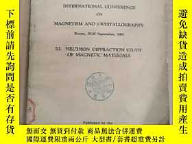 古文物proceedings罕見of the international conference on magnetism 