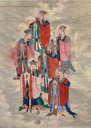 真作/南洸龍/十二神将御家守護軸/桐題箱付/布袋屋掛軸HD-991 真作/南洸龍/十二神将御家守護軸/桐題箱付/