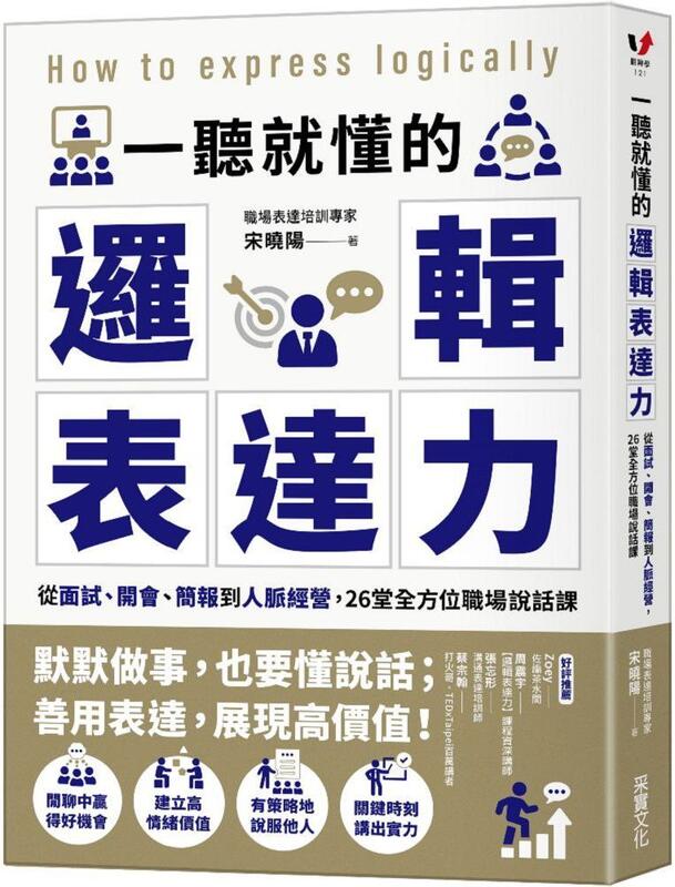 【PChome 24h購物】一聽就懂的邏輯表達力:從面試、開會、簡報到人脈經營,26堂全方位職場說話課