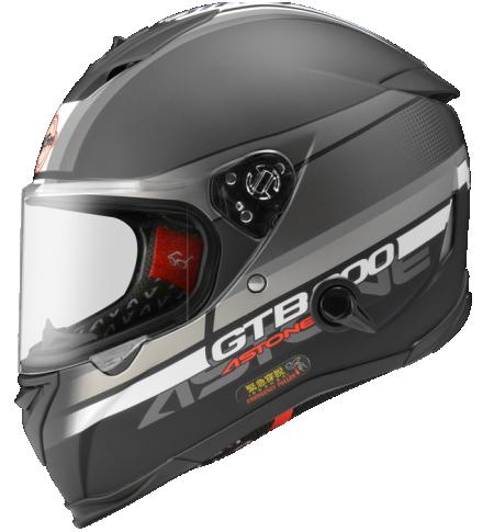 鼎泰安全帽 ASTONE GTB 800 AO10 平光黑銀 輕量化 全罩 安全帽 內墨片 GTB800