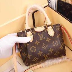 Louis Vuitton Nano Speedy Brown Leather ref.183235 - Joli Closet