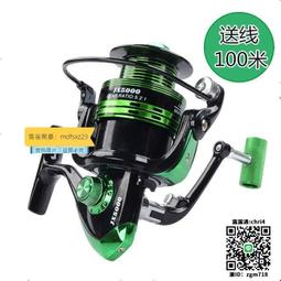 正品全場 魚輪捲線器送100 線全金屬頭金屬漁輪魚輪魚線輪紡車輪海釣漁線輪魚線輪