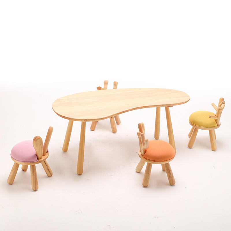 【立減20】兒童早教實木桌椅子組合繪本館售樓處手工玩具學習畫畫休閑桌簡約