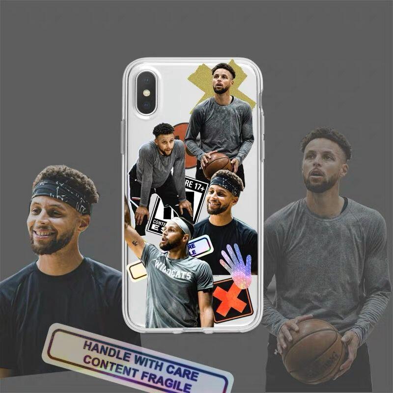 NBA球星iPhone11手機殼xsmax軟8plus套6蘋果x透明12pro女xr網紅7P