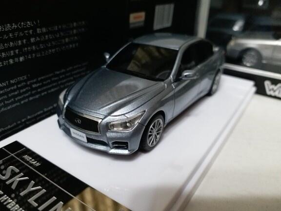 新品特惠】Wits 1/43 日產汽車模型Nissan Skyline 350GT Hybrid SP 銀