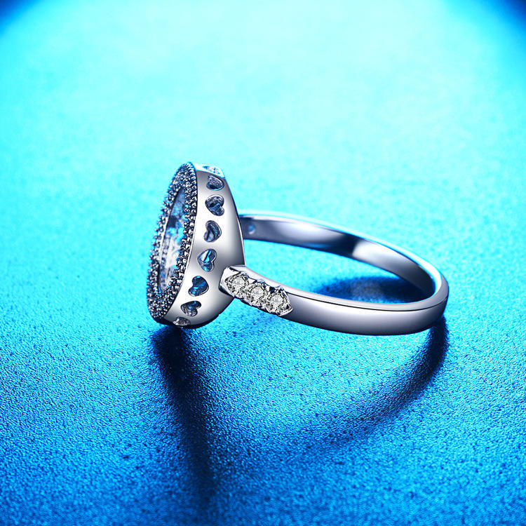 女生戒指送贈品韓版奢華微鑲圓形戒指雙色可選尾戒指環指套