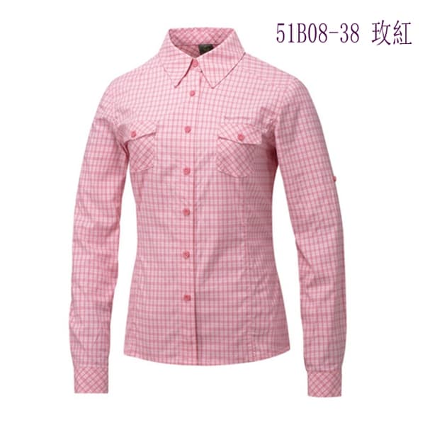 多件優惠【Mountneer山林】 女彈性透氣排汗快乾抗UV長袖襯衫51B08- /團體服襯衫/吸濕排汗/野雁戶外