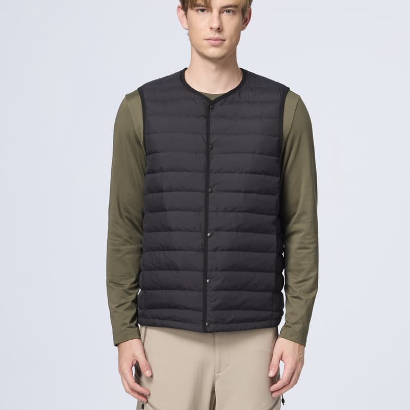 多件優惠【WILDLAND荒野】男700FP輕暖V領羽絨背心 0B32176 JIS日規90/10羽絨/內搭背心/野雁