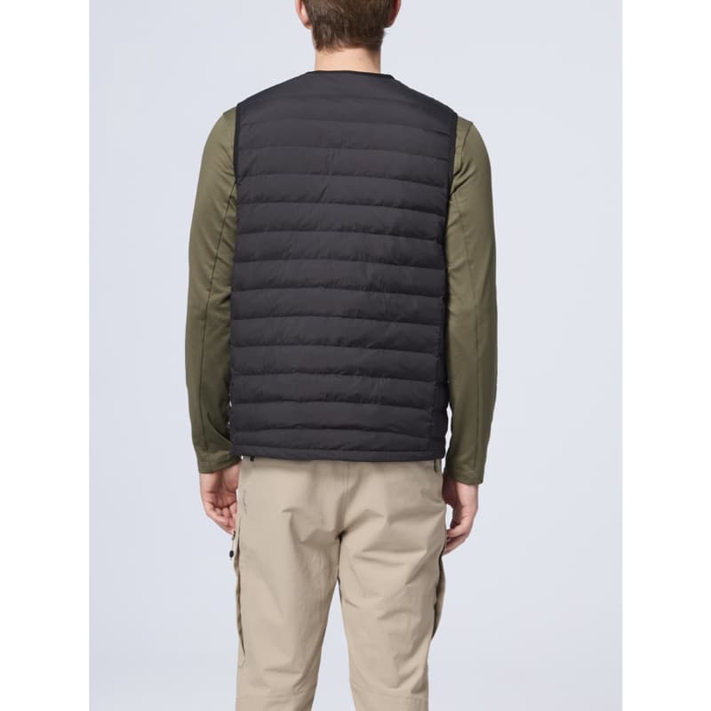 多件優惠【WILDLAND荒野】男700FP輕暖V領羽絨背心 0B32176 JIS日規90/10羽絨/內搭背心/野雁