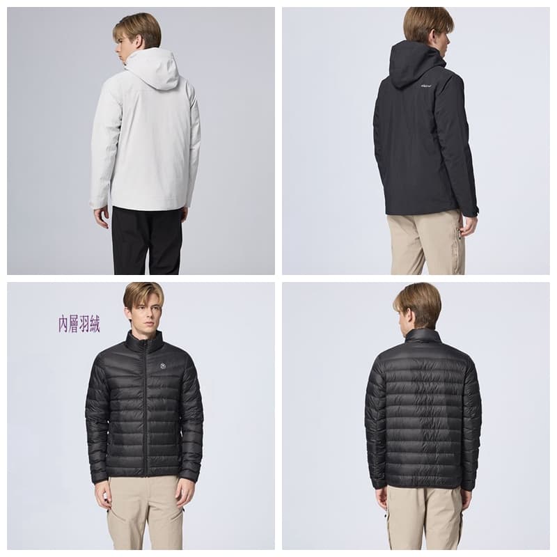 多件優惠【Wildland 荒野】男彈性防水3in1+羽絨兩件式外套0B32920 雪衣/衝鋒衣/防水外套/滑雪 登山/