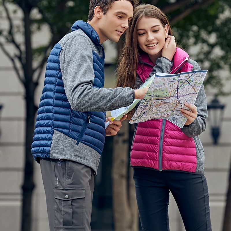 【WILDLAND荒野】男彈性針織拼接輕羽絨衣0A62992  JIS日規90/10 保暖/中層衣/禦寒野雁