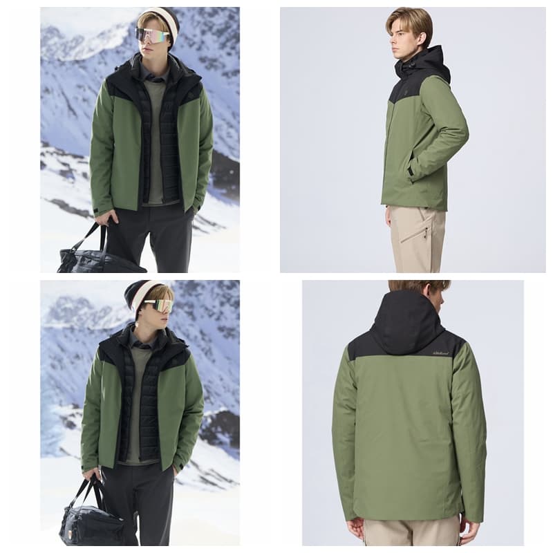 多件優惠【Wildland 荒野】男防水3in1+羽絨兩件式外套0B32918雪衣/衝鋒衣/防水外套/滑雪 登山/野雁