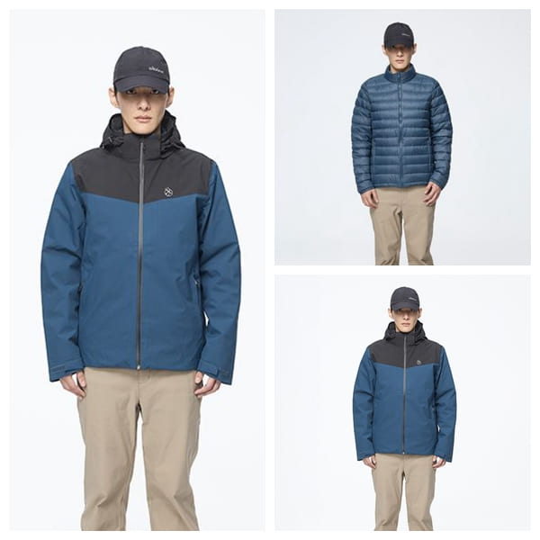 多件優惠【Wildland 荒野】男防水3in1+羽絨兩件式外套0B32918雪衣/衝鋒衣/防水外套/滑雪 登山/野雁