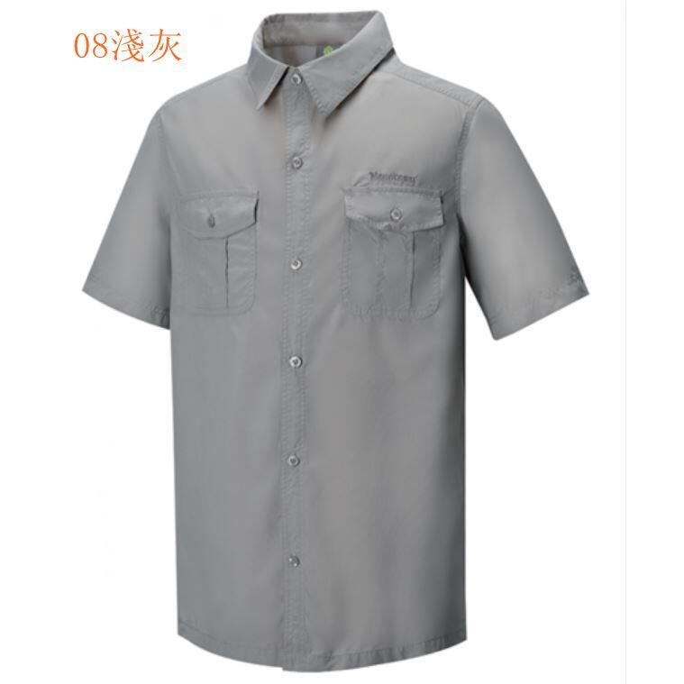 多件優惠【Mountneer山林】 男透氣抗UV 短袖襯衫31B07 /吸濕排汗快乾/休閒服/防曬衣/團體服/野雁