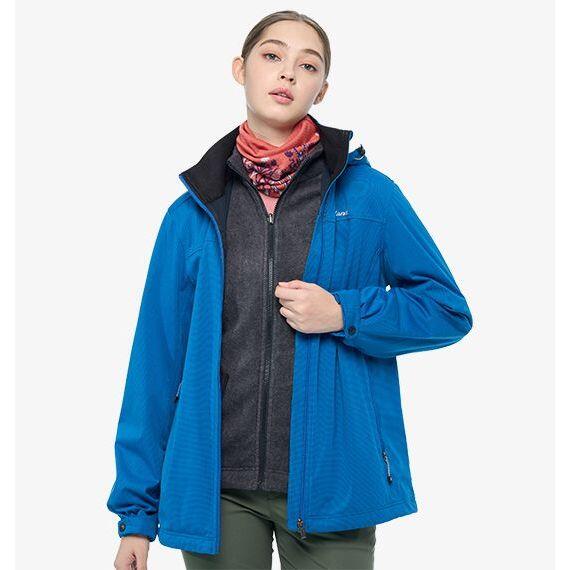【Wildland 荒野】女彈性雙色刷毛保暖外套0B02927/刷毛外套/保暖外套/登山中層外套/登山 露營/野雁戶外