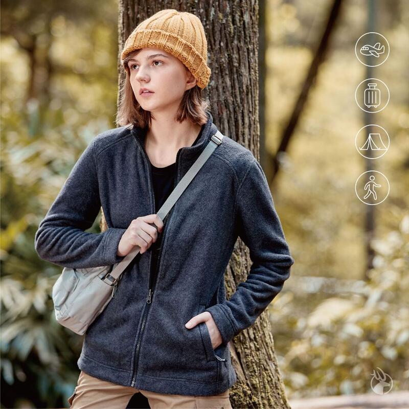 【Wildland 荒野】女彈性雙色刷毛保暖外套0B02927/刷毛外套/保暖外套/登山中層外套/登山 露營/野雁戶外