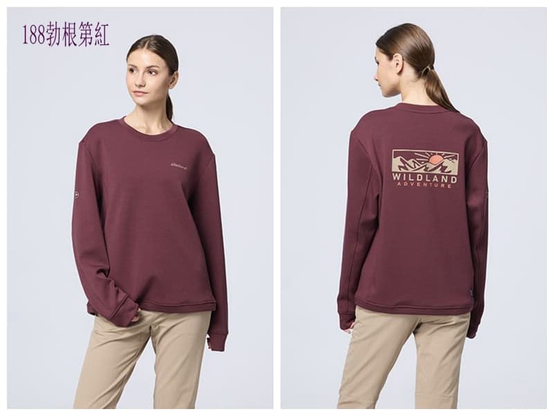 多件優惠【WILDLAND荒野】中性彈性圓領太空機能保暖衣0B32603//吸濕快乾/秋冬登山機能衣/登山旅遊/野雁