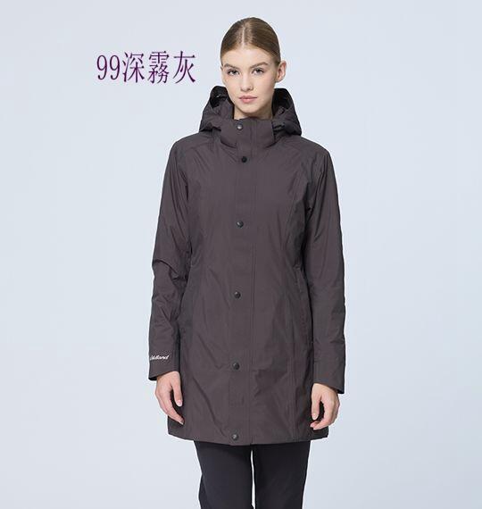 多件優惠【Wildland 荒野】女長版PR棉輕量防水外套0B22901/防風防水/保暖外套 /雪地旅遊/野雁戶外