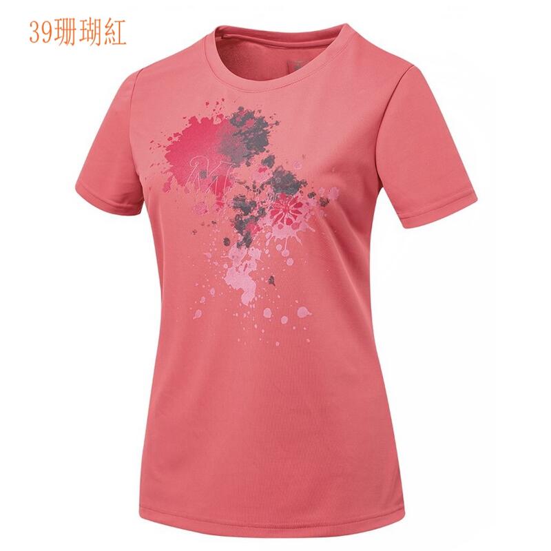 多件優惠【Mountneer山林】女透氣圓領印花排汗衣51P50/吸濕排汗透氣快乾衣/涼感衣/抗紫外線/野雁戶外