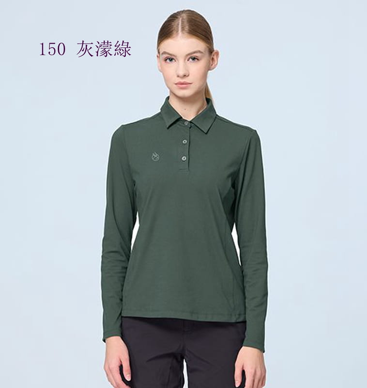 多件優惠【WILDLAND荒野】女彈性保暖吸排POLO長袖上衣0B22621/吸濕快乾/秋冬登山機能底層衣/登山/野雁