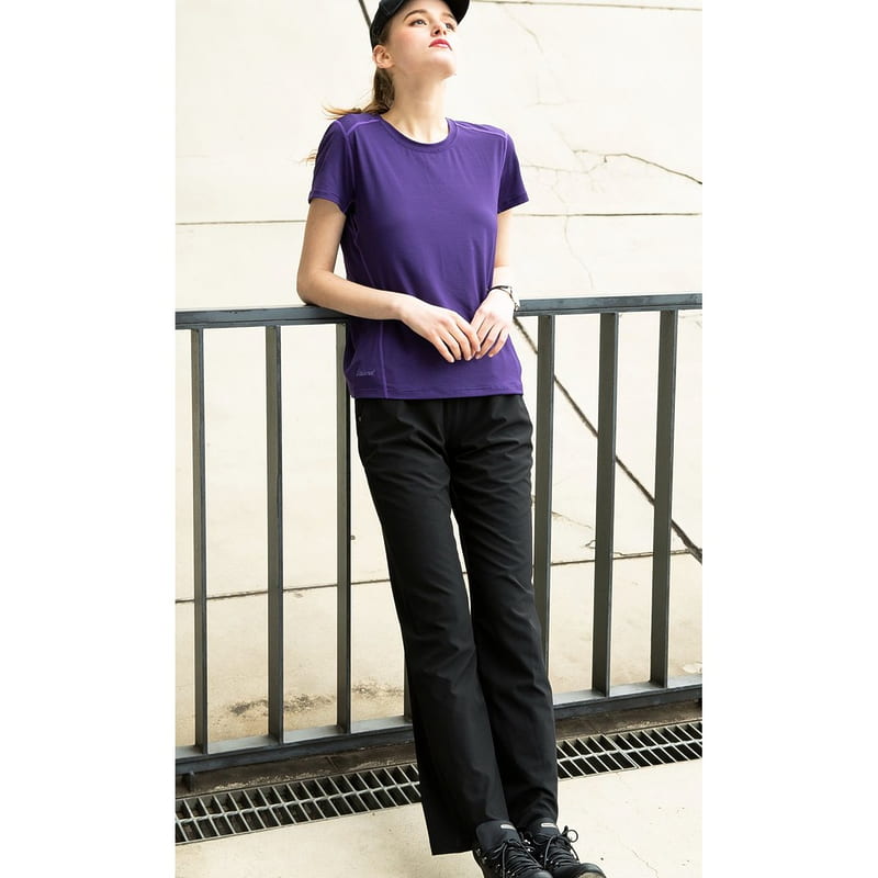 野雁戶外【wildland 荒野】女彈性條紋抗UV圓領排汗衣 0A71617  /快乾抗紫外線/排汗衣感衣/登山旅遊