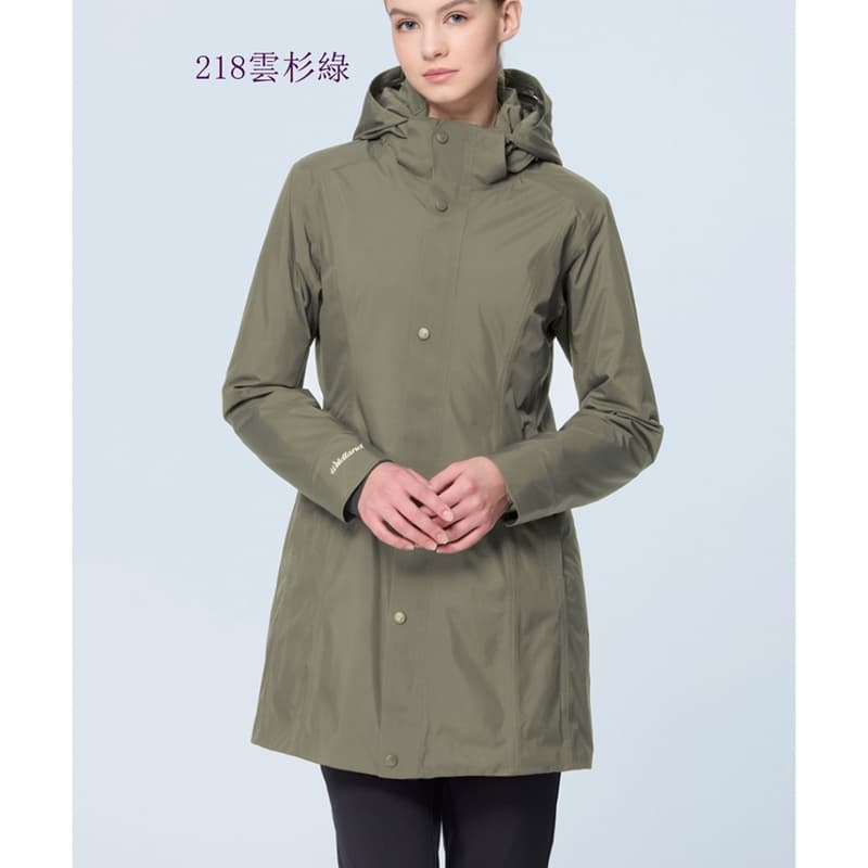 多件優惠【Wildland 荒野】女PR棉輕量極暖防水長版外套0B32901/雪衣/衝鋒衣/防風防水外套/野雁