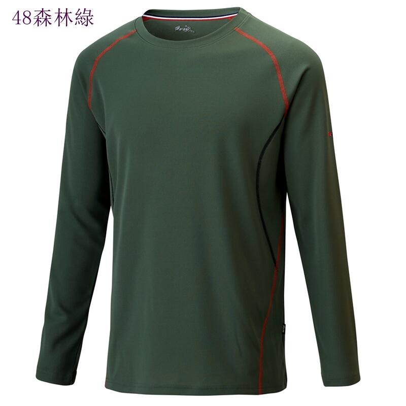 多件優惠【FIT 維特】男Coolmax圓領長袖排汗衣PS1101/春夏薄款/吸溼排汗快乾/防曬衣/登山旅遊/野雁戶外