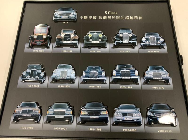 【全新】賓士精品 Mercedes-Benz 經典磁鐵組 s-class1903年-2013年