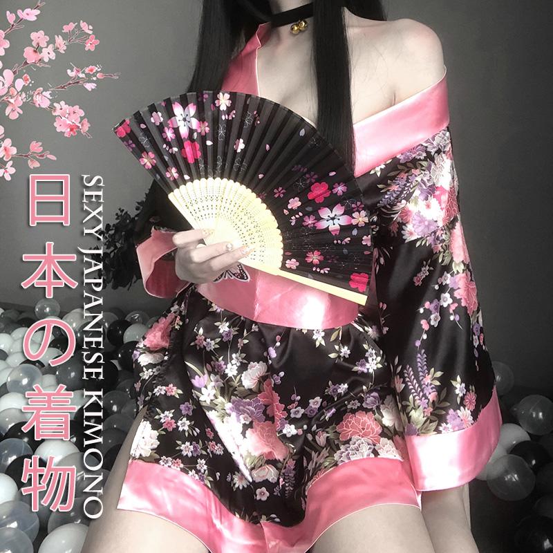 現貨cosplay性感女仆裝浴衣夜店女傭套裝演出服制服誘惑藝妓日本和服