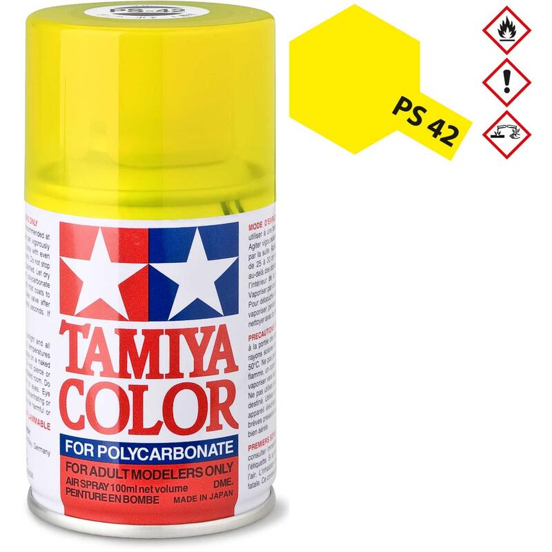 【鹿港麗王】現貨 TAMIYA PS-42 半透明黃色 防撞漆 噴漆