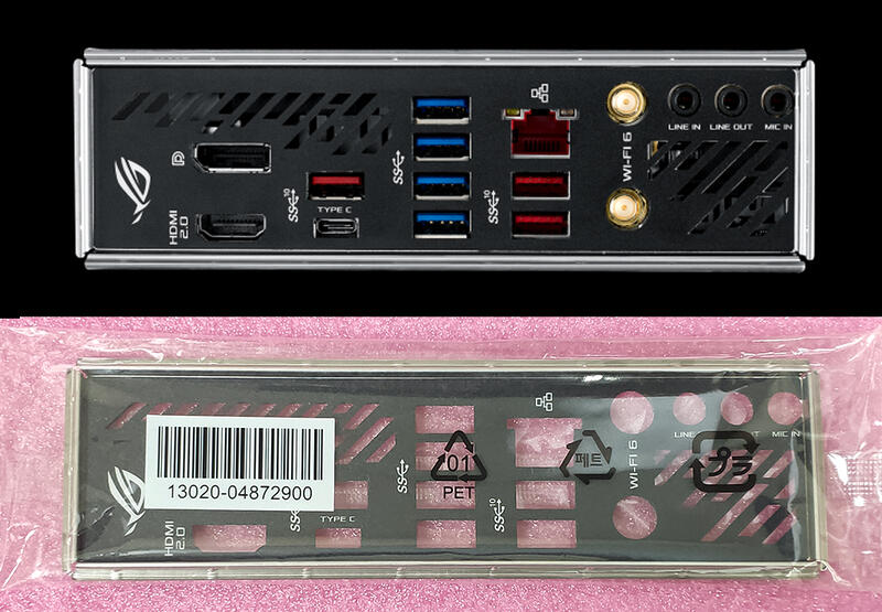 ASUS 華碩 ROG Strix X570-I Gaming、X570 I Gaming 機箱 後擋板  後擋片