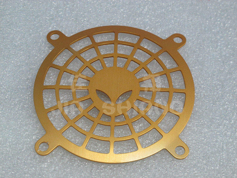 金色 電腦風扇網 - 鋁合金材質 ( 8cm×8cm 適用 )