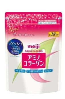 日本 meiji 明治 膠原蛋白粉 粉色 28日 最新改款包裝 補充包  Asahi 朝日 低分子膠原蛋白 50日 金包
