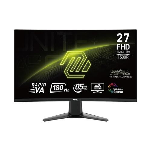 【MSI 微星】 27" 電競螢幕 MAG 27C6F 曲面
