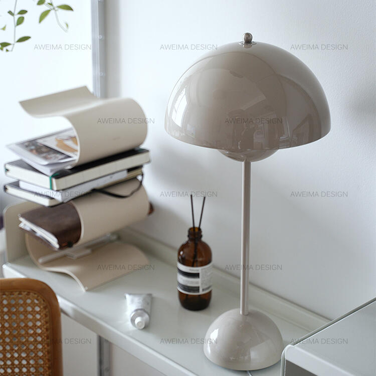 丹麥設計現代極簡約8色桌燈/北歐花苞床頭書房工作閱讀led臺燈