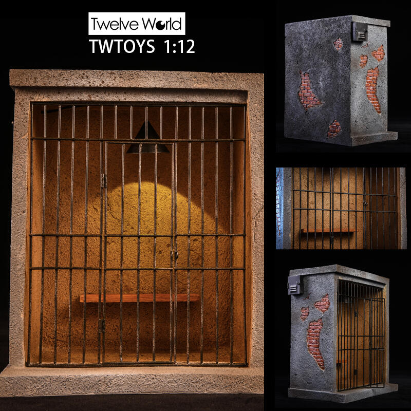 現貨TWTOYS 1/12 監獄場景可亮燈金屬欄杆適合各類人偶