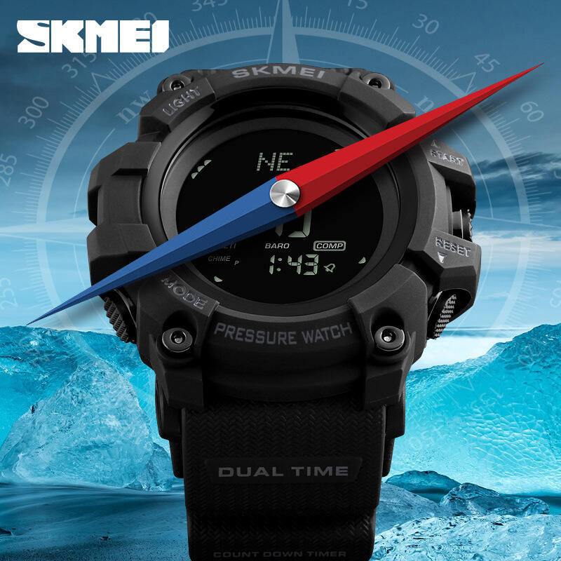 Skmei 戶外登山電子錶 運動手錶 高度氣壓手錶 溫度計 計步器 天氣預測 指南針手錶 男錶 手錶 防水錶 多功能手錶