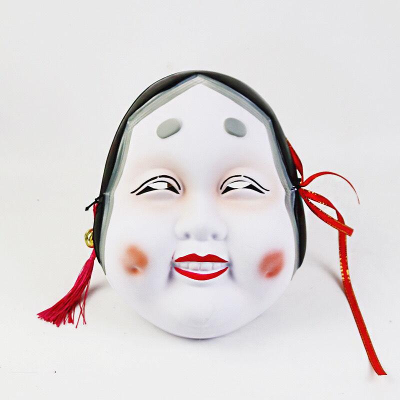 能面面具孫次郎日本戲劇道具演出鬼首赤般若天狗丑女人表演面具| 露天市