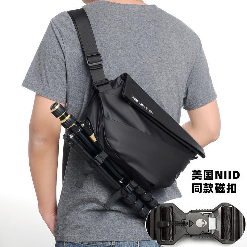斜背包 胸包 機車包 NIID R1郵差包同款胸包腰包抖音超火時尚男士斜挎包運動機能肩包